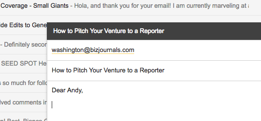 how to pitch your venture to a reporter, pitch, entrepreneur, entrepreneurship